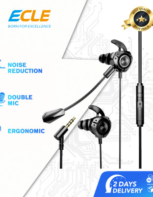 ECLE Gaming Earphone PUBG Hi-Fi Sound Noise Reduction Double Microphone 6D Wired Headset In Ear Deep Bass