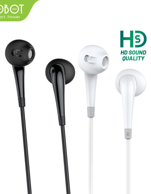 Headset Robot RE701 Headset Wired Earphone Bass Android Kabel Jack 3.5 mm Original