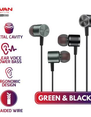 VIVAN Q11S Headset Earphone In Ear Metal Wired Bass Stereo Ergonomic Design - Garansi Resmi 1 Tahun
