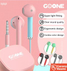 GOONE Earphone Headset Dua Warna Pastel 3.5mm Dengan Kotak Dual Color Macaron Wired Universal Sporty Gaming Headphone HIFI