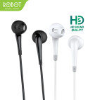 Headset Robot RE701 Headset Wired Earphone Bass Android Kabel Jack 3.5 mm Original