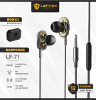 Lenyes headset LF71 in ear hifi stereo earphone extra bass with handfree microphone 3.5mm