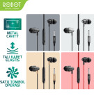 ROBOT Headset Earphone RE240S In-Ear Deep Rich Bass Metal Wired Original - Garansi 1 Tahun